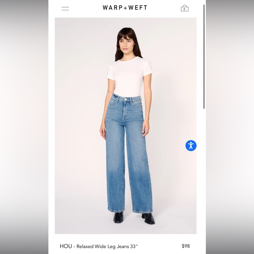 Warp + Weft Houston Relaxed Wide Leg Jeans - 29
